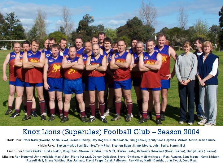 Knox Lions (Superules) Football Club 2004